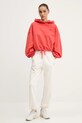Tommy Jeans pantaloni tuta di cotone DW0DW20670 beige SS25