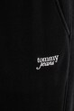 Tommy Jeans pantaloni tuta di cotone nero DW0DW20670
