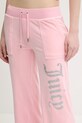 Детские спортивные штаны из велюра Juicy Couture LAYLA CAVIAR розовый JCBBJ125806