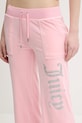 Detské velúrové tepláky Juicy Couture LAYLA CAVIAR ružová JCBBJ125806