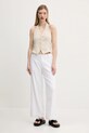 Hollister Co. pantaloni din in KI356.5026.100 alb SS25