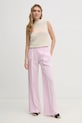 Joop! pantaloni din amestec de in 30046413 roz SS25