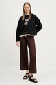 Abercrombie & Fitch pantaloni de bumbac KI111.5032.480 maro SS25