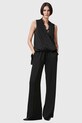 Штани AllSaints ALBA прямий чорний W018TC