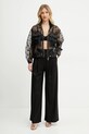 Nohavice Just Cavalli 78PAA116.N0463 čierna SS25