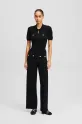 Karl Lagerfeld spodnie dzianina czarny A2W10146