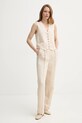 BA&SH pantaloni din amestec de in PEANUT 1E25PEAN bej SS25