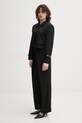 ISABELLE BLANCHE pantaloni din amestec de in IS25SS.P059.T004 negru SS25