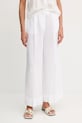 MAX&Co. spodnie lniane tkanina biały 2516131025200