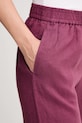 Λινό παντελόνι United Colors of Benetton μωβ 4AGHDF09G