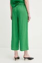 Abbigliamento United Colors of Benetton pantaloni in lino 4AGHDF09G verde
