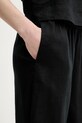 United Colors of Benetton spodnie lniane czarny 4AGHDF09G