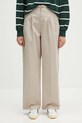 Carhartt WIP spodnie bawełniane Leola Pant gładkie beżowy I033147.2OR06