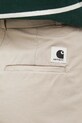 Carhartt WIP spodnie bawełniane Leola Pant beżowy I033147.2OR06