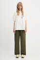 Carhartt WIP pantaloni de bumbac Leola Pant I033147.4106 verde