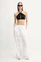 Bombažne hlače za na plažo Melissa Odabash MO.IMMY bela SS25