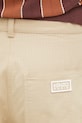 Kenzo spodnie bawełniane beżowy FF52PA1009DL.11