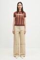 Kenzo spodnie bawełniane FF52PA1009DL.11 beżowy