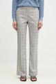 Kenzo spodnie wełniane tkanina szary FF52PA1019JW.93