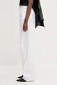 Sportmax spodnie bawełniane Leone 2512131142600 biały SS25