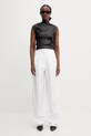 Sportmax spodnie bawełniane Leone 2512131142600 biały