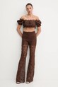 Ermanno Scervino spodnie D464P605FDHGJ brązowy SS25