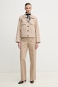 Bavlněné kalhoty Pedro del Hierro 7609757 béžová SS25