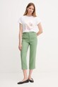 Pedro del Hierro spodnie lniane 7609781 zielony SS25