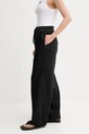 MMC STUDIO pantaloni negru LINEN.MMC