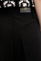 Nohavice GANNI Heavy Cotton Tailoring Mid Waist čierna W0246