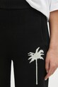 Панталон с вълна Palm Angels Palms Knit черен PWHG035S25KNI0011003