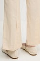 Sisley pantaloni din amestec de in bej 4G1WLF06Y