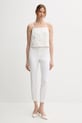 Kalhoty Sisley 4VPHL5AH6 bílá SS25