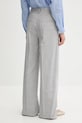 Odzież Sisley spodnie z domieszką lnu 4X0KLF06W szary