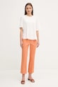 Sisley pantaloni 4ENMLE02X portocaliu SS25