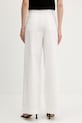 Îmbrăcăminte Sisley pantaloni din amestec de in 4W7HLF06X alb