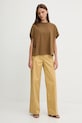 Hlače Sisley 4ED4LE03G rumena SS25