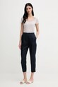 Sisley spodnie lniane 4AGHLF00S granatowy SS25