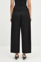 Odzież JW Anderson spodnie z domieszką jedwabiu Fold Over TR0394.PG1684.999 czarny