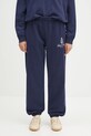 Sporty & Rich spodnie dresowe bawełniane Vendome Embroidered bawełna granatowy PA036606231BL106
