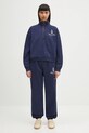 Sporty & Rich spodnie dresowe bawełniane Vendome Embroidered PA036606231BL106 granatowy