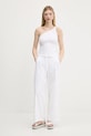 Bavlnené nohavice Hollister Co. KI356.5063.100 biela SS25