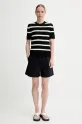 Filippa K szorty bawełniane 31423.FK czarny SS25