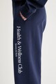 Sporty & Rich pantaloni tuta di cotone H&W Crest blu navy PA036612241BL106