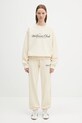 Бавовняні спортивні штани Sporty & Rich Wellness Club Mc Embroidered PA036620081CR01 бежевий