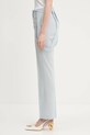 Fiorucci spodnie wełniane Embroidered Suspender W02SPBPA183WO01BL02 niebieski SS25