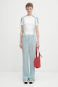 Μάλλινο παντελόνι Fiorucci Embroidered Suspender W02SPBPA183WO01BL02