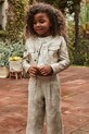 Mayoral pantaloni cu amestec de in pentru copii panza bej 3551.6A.Mini.PPYA