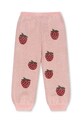 Konges Sløjd spodnie dresowe dziecięce LAPIS LUREX KNIT PANTS KS102261 różowy SS25