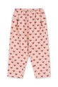 Konges Sløjd pantaloni de bumbac pentru copii FEN PANTS GOTS KS102279 roz SS25
